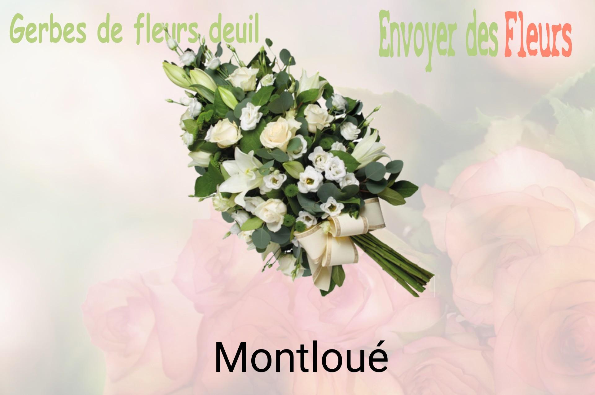Gerbe de fleurs de deuil livrée à Montloué